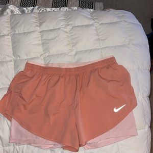 Nike peach athletic shorts